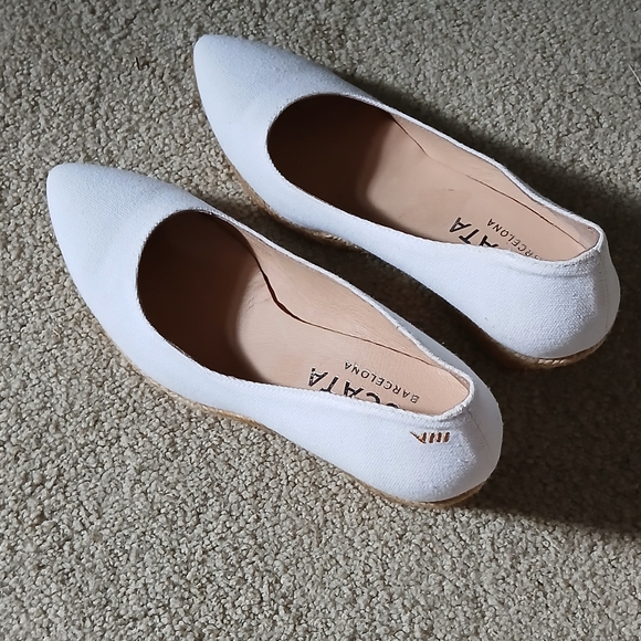Viscata Roses Espadrille Beige/White Size 39 - Picture 4 of 4